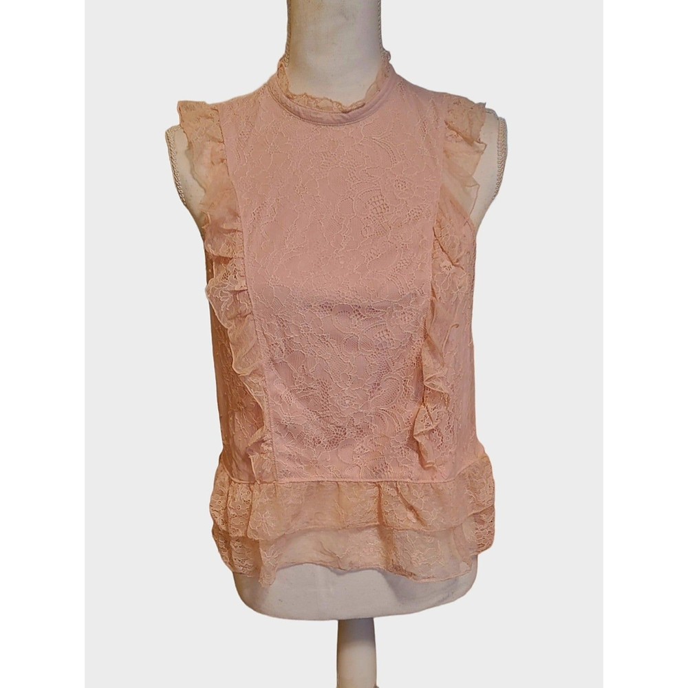 Express | Sleeveless Top / Blouse | Lace & Ruffles